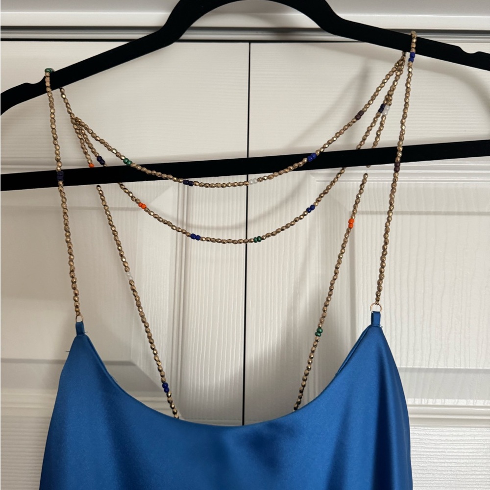 House of Harlow 1960 Satin Blue Dress - Picture 6 of 14